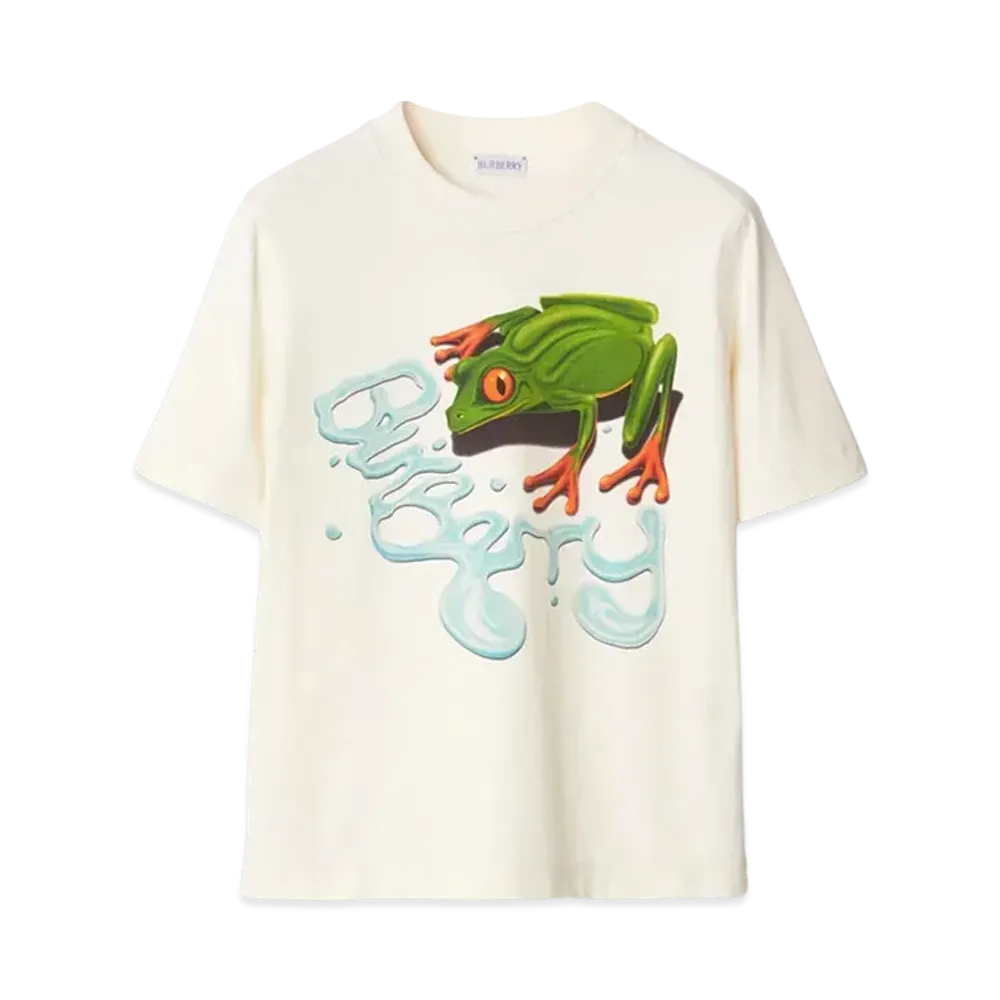 Burberry Women's Frog Cotton T-shirt "Salt"
