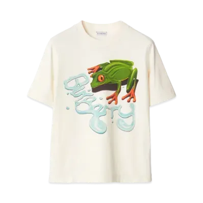 Burberry Women's Frog Cotton T-shirt "Salt"