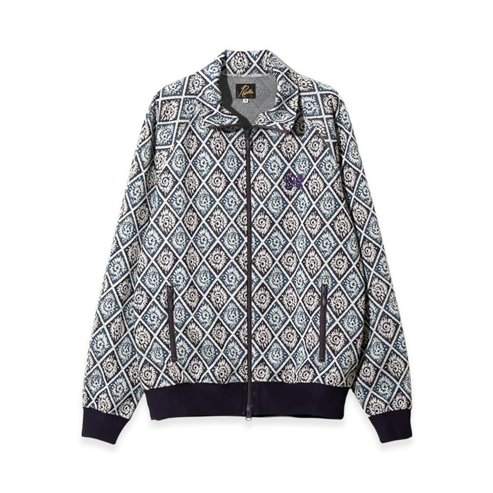 NEEDLES Track Jacket - Poly Jacquard "Blu/Ppl"