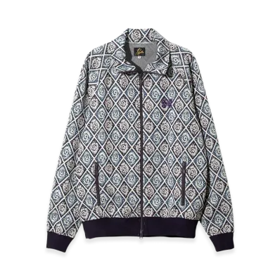 NEEDLES Track Jacket - Poly Jacquard "Blu/Ppl"