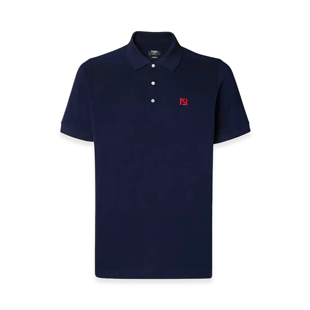 FENDI FF Selleria Polo Shirt "Blue"