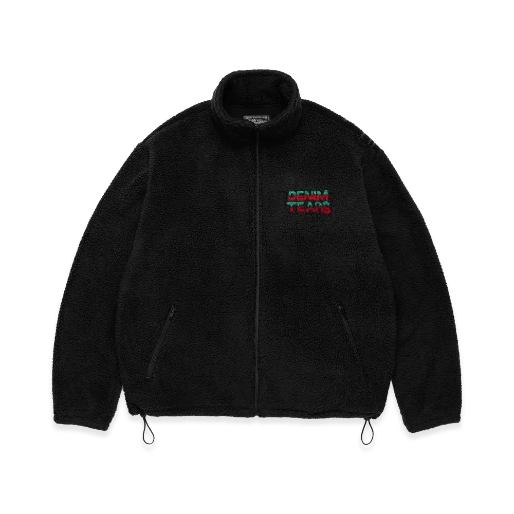 DENIM TEARS Spacebrat Vixen Pile Fleece Zip-Up "Black"