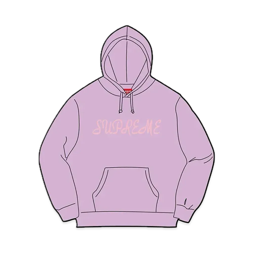 Supreme Script Hooded Sweatshirt "Violet"