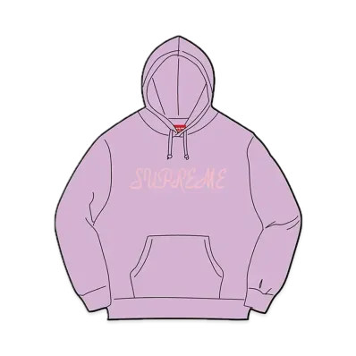 Supreme Script Hooded Sweatshirt "Violet"
