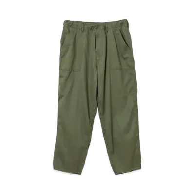 BEAMS Cut-Off Baker Ankle Pants "Olive"