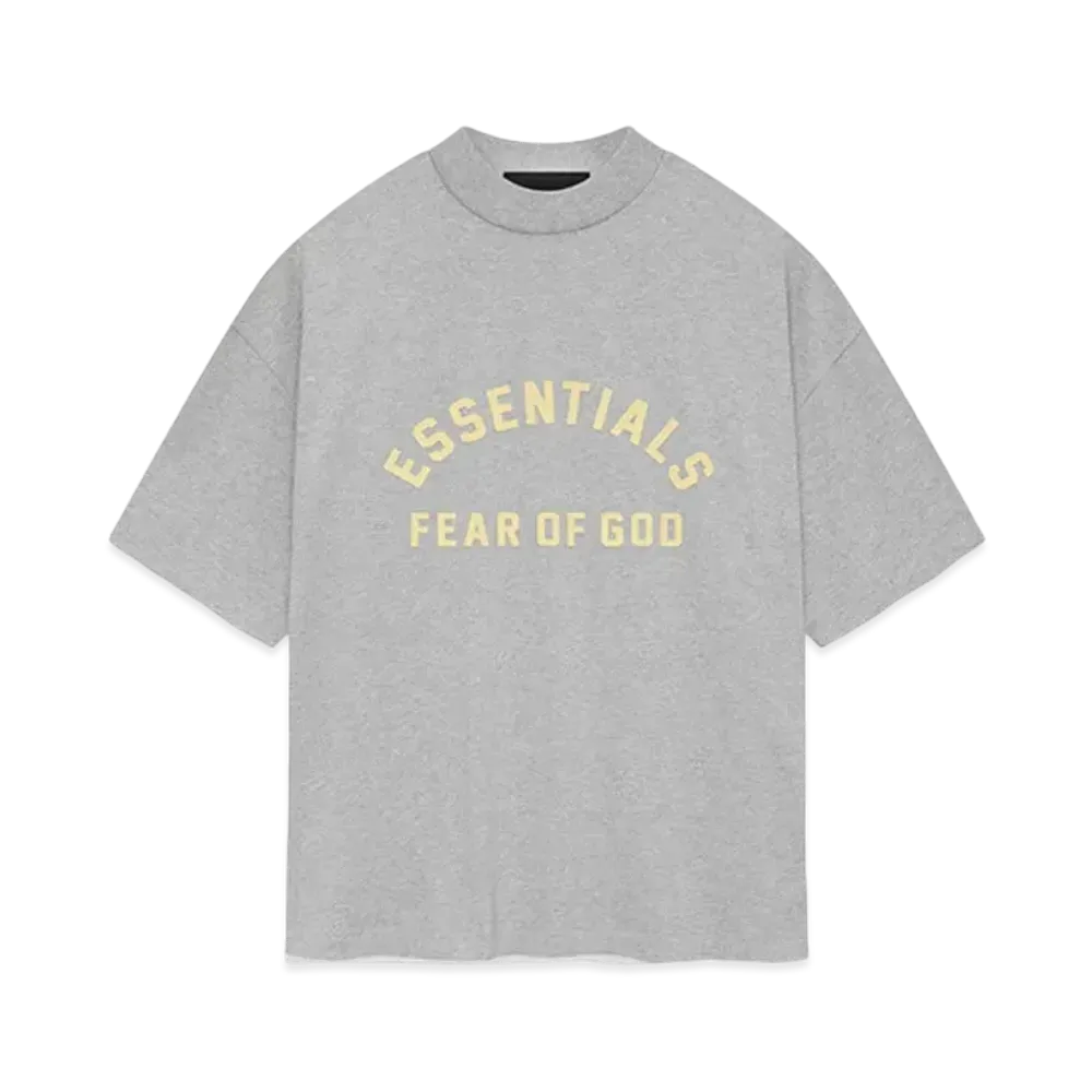 FEAR OF GOD ESSENTIALS Heavy Jersey Crewneck T-shirt "Light Heather Grey"