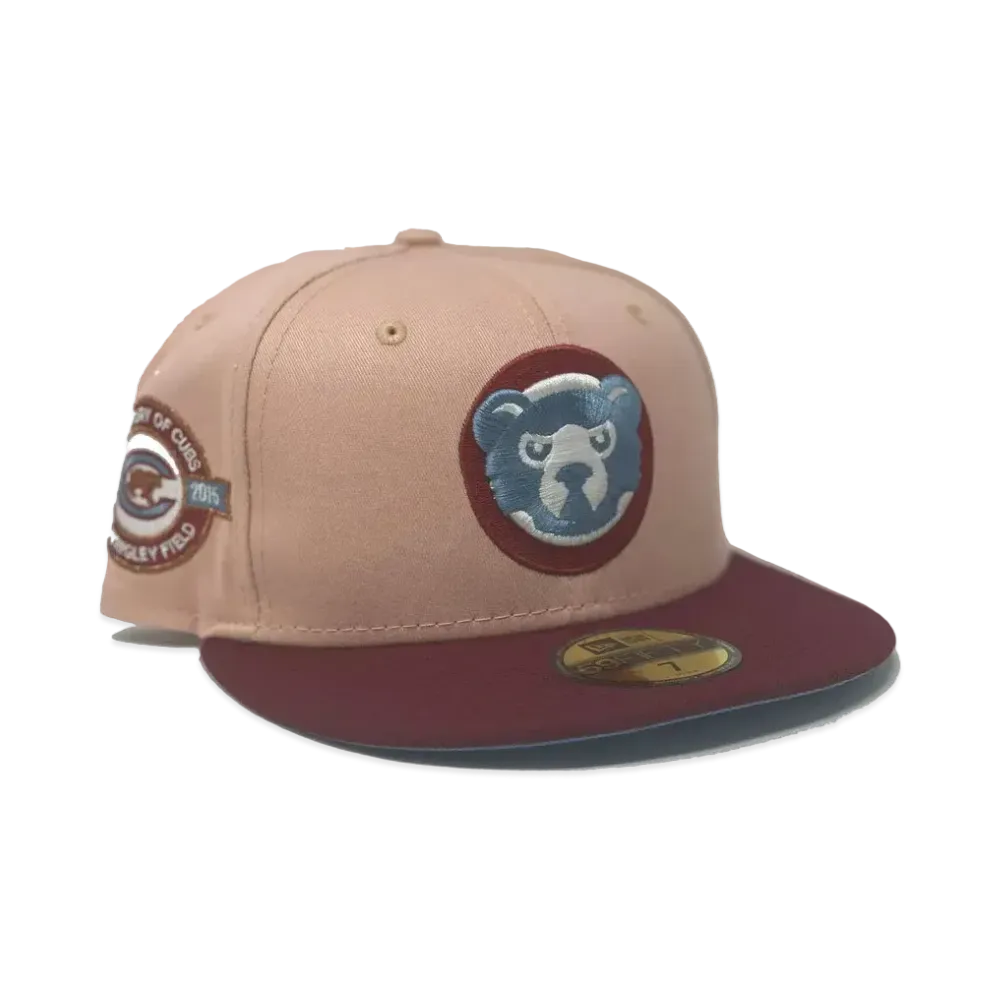 NEW ERA CHICAGO CUBS WRIGLEY FIELD 100TH ANNIVERSARY "MACARONS PACK" ICY BRIM NEW ERA FITTED HAT "Pink"