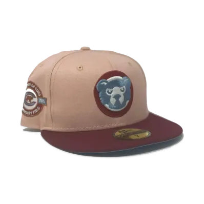 NEW ERA CHICAGO CUBS WRIGLEY FIELD 100TH ANNIVERSARY "MACARONS PACK" ICY BRIM NEW ERA FITTED HAT "Pink"