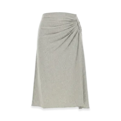 DRIES VAN NOTEN Women's Draped Hevira Skirt "Gray"
