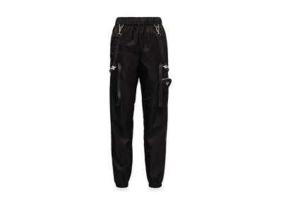 PRADA Women's Re-Nylon Pants with Suspenders and Pouch "Black"