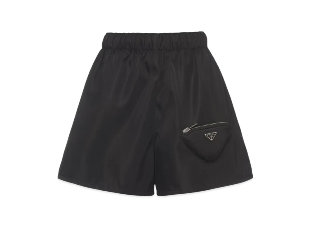 PRADA Women's Re-Nylon Shorts with Pouch "Black"