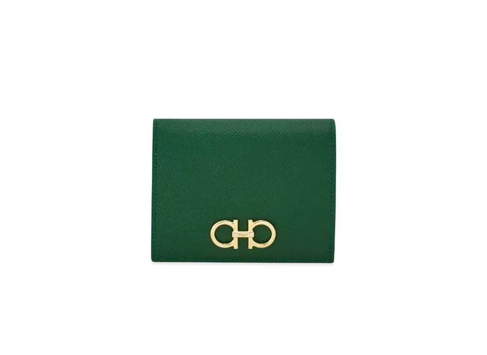 Salvatore Ferragamo Gancino Folded Wallet "Forest Green"
