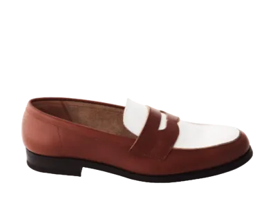 REGAL Loafer Calf Leather "Brown/White" 22DLBF