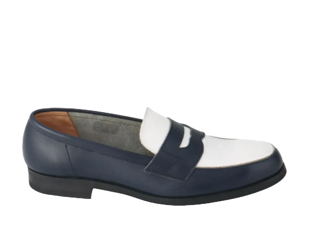 REGAL Loafer Calf Leather "Navy/White" 22DLBF