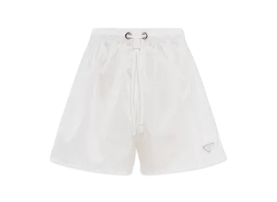 PRADA Women's Re-Nylon Gabardine Shorts "White"