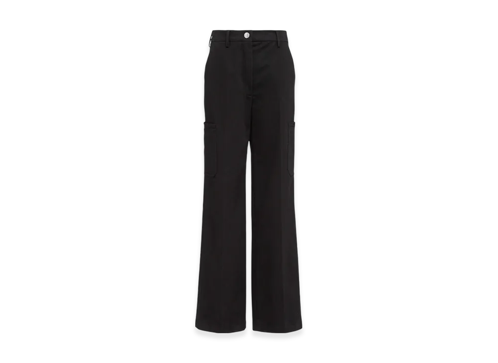 PRADA Women's Stretch Gabardine Pants "Black"
