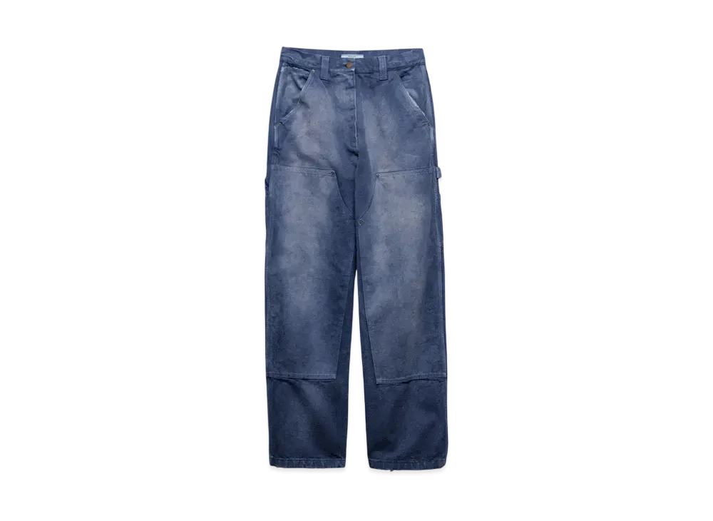 PRADA Women's Canvas Cargo Pants "Navy"