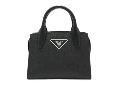 PRADA Saffiano Leather Kristen Handbag "Black"