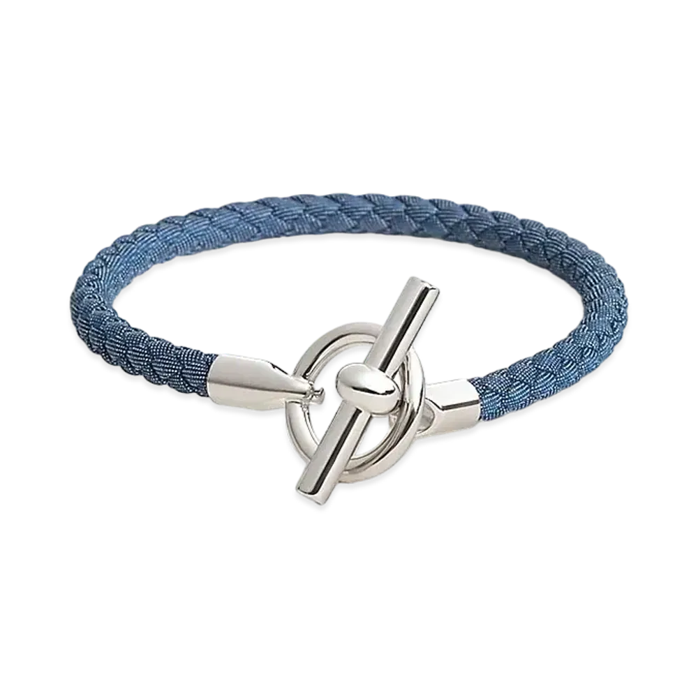 Hermes Glenan H Jean Bracelet "Jean Brut/Palladium"