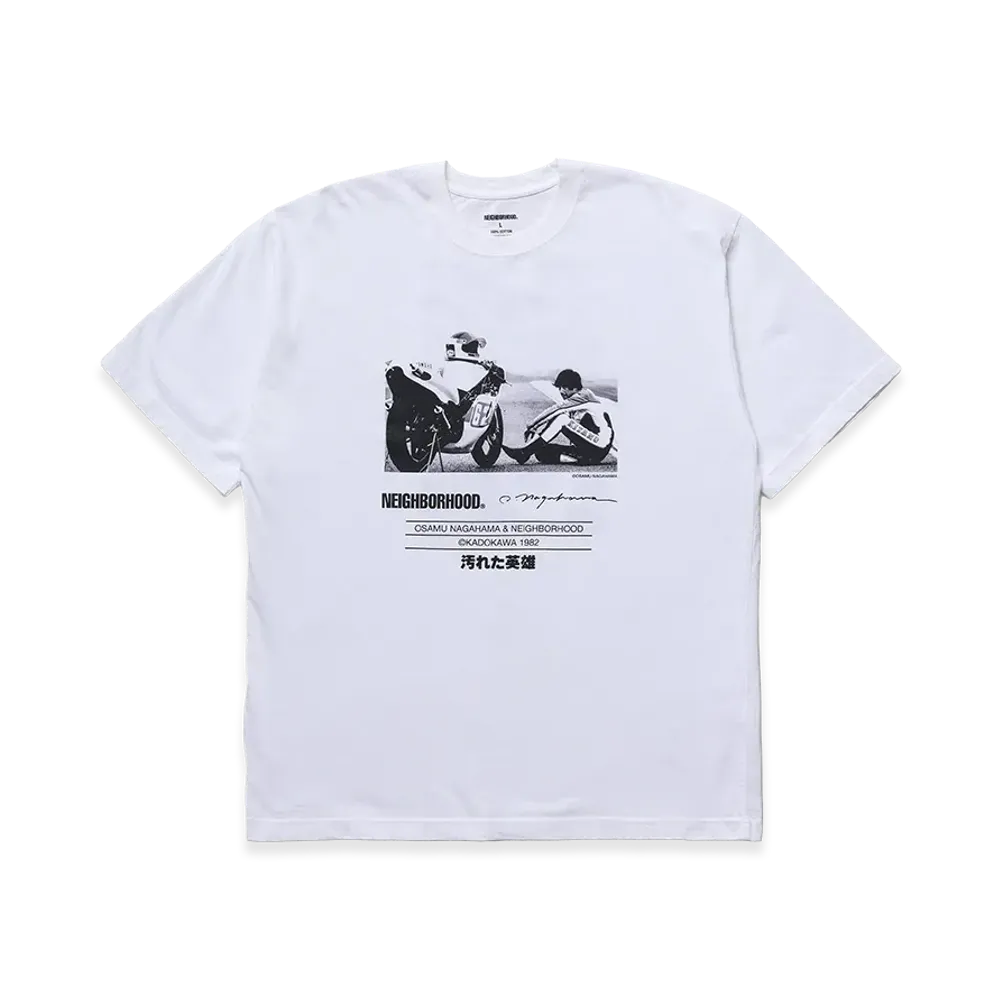NEIGHBORHOOD x Osamu Nagahama x Yogoreta Eiyu . Tee SS-1 "White"