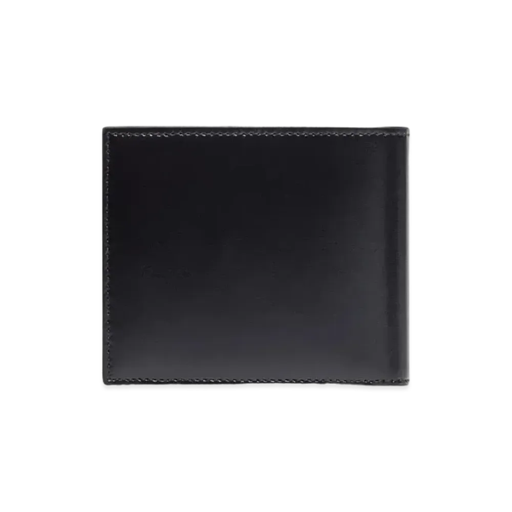 BALENCIAGA Men's Essential Square Folded Coin Wallet "Black/Red"