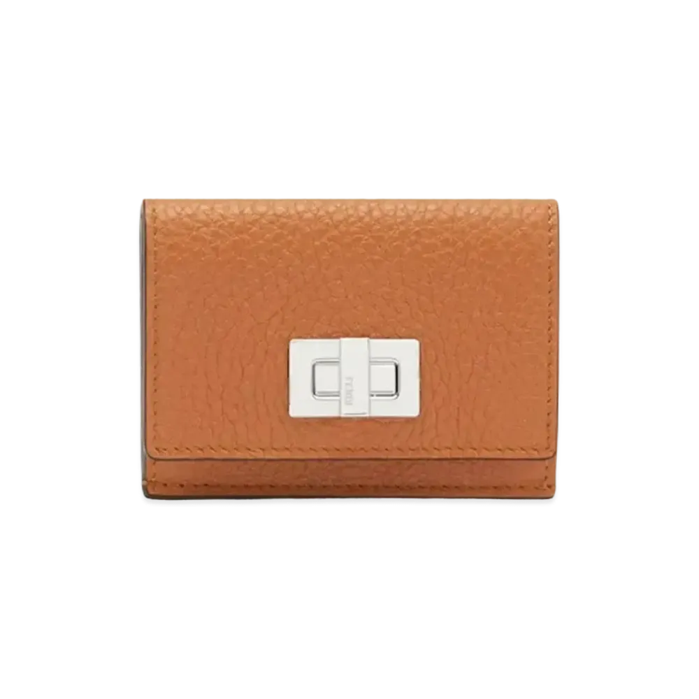 FENDI Micro Tri-Fold Wallet Leather "Brown"