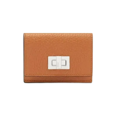 FENDI Micro Tri-Fold Wallet Leather "Brown"