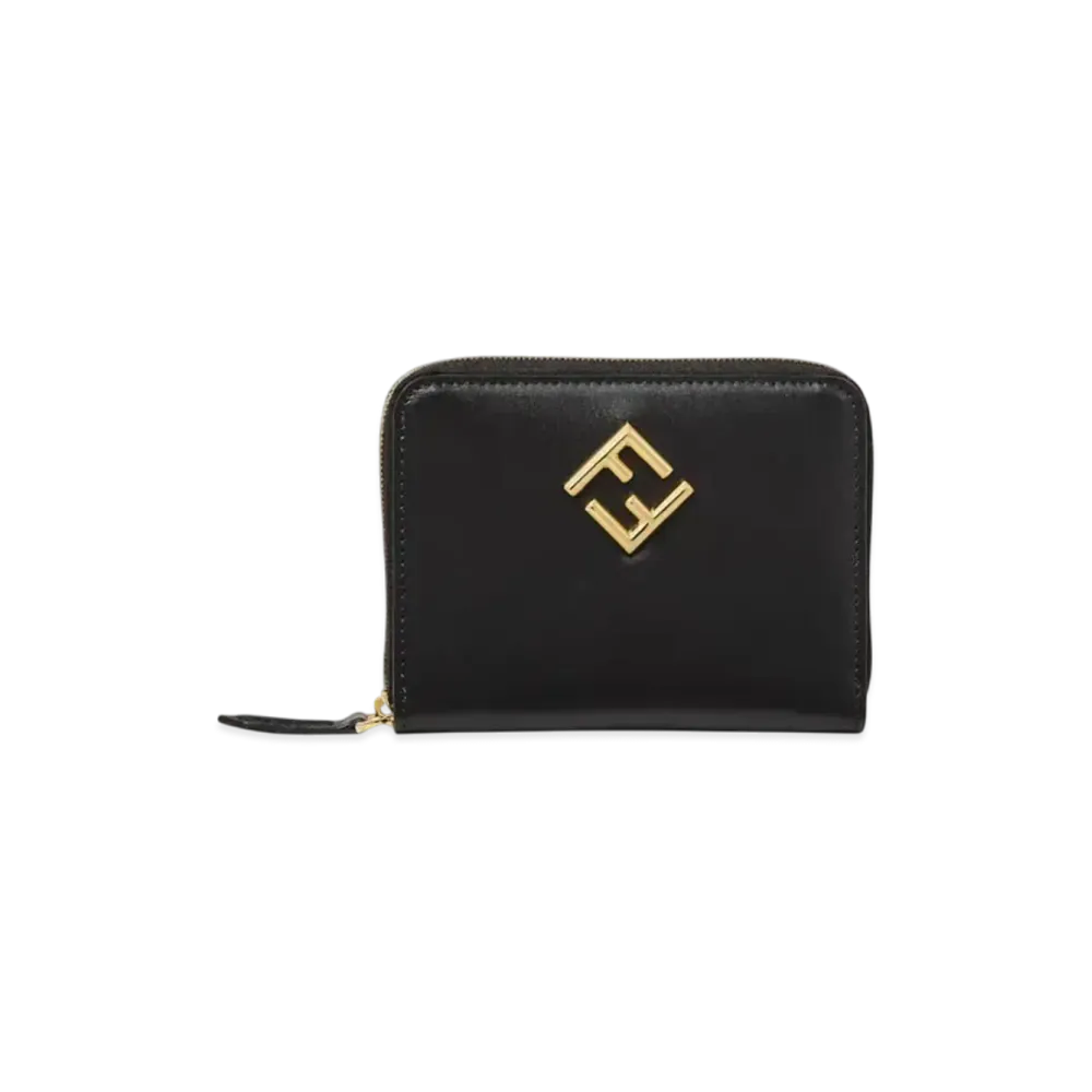 FENDI FF Diamonds Zip Around Medium "Black"