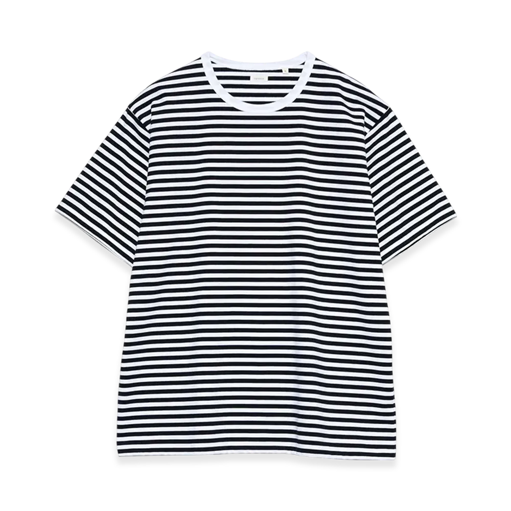 nanamica Coolmax Stripe Jersey Tee "Black/White"