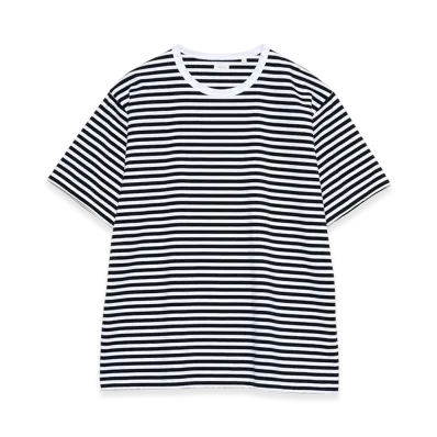 nanamica Coolmax Stripe Jersey Tee "Black/White"