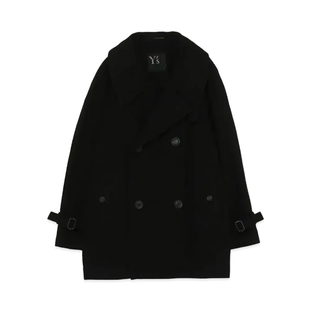 Yohji Yamamoto Y's 10oz BLACK DENIM DYE MOTORCYCLE COAT "Black"