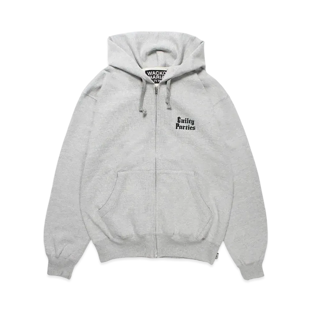 WACKO MARIA Middle Weight Zip Hooded Sweat Shirt "Gray"