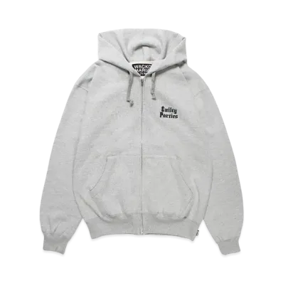 WACKO MARIA Middle Weight Zip Hooded Sweat Shirt "Gray"