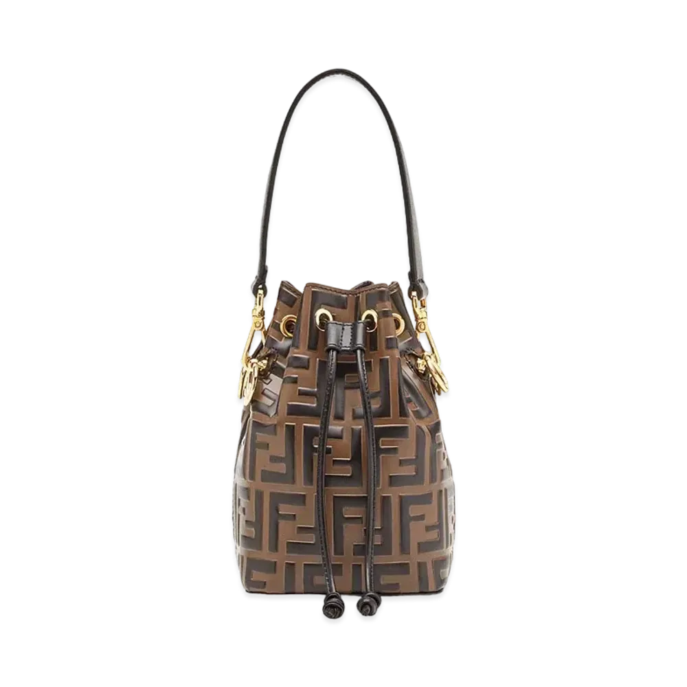 FENDI Mon Tresor Leather Mini-Bag "Brown"