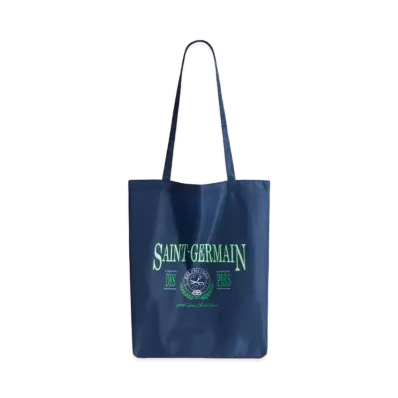 BALENCIAGA Souvenir Medium Shopping Tote Bag in Nylon "Dark Blue/Green/White"