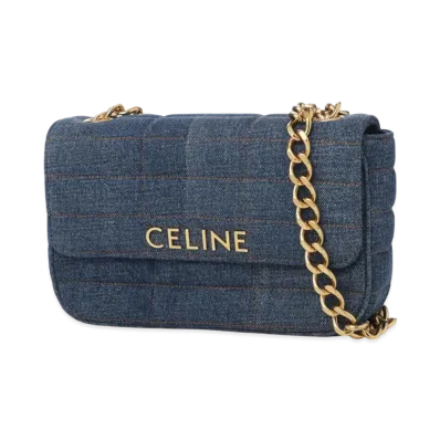 CELINE Chain Shoulder Bag "Denim"