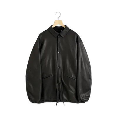 COMOLI Sheepskin Coach Jacket "Black"