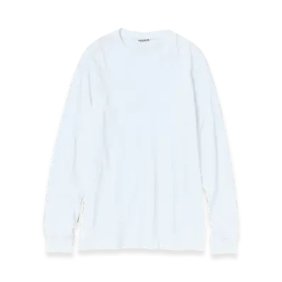 AURALEE Seamless L/S T-Shirt "White"