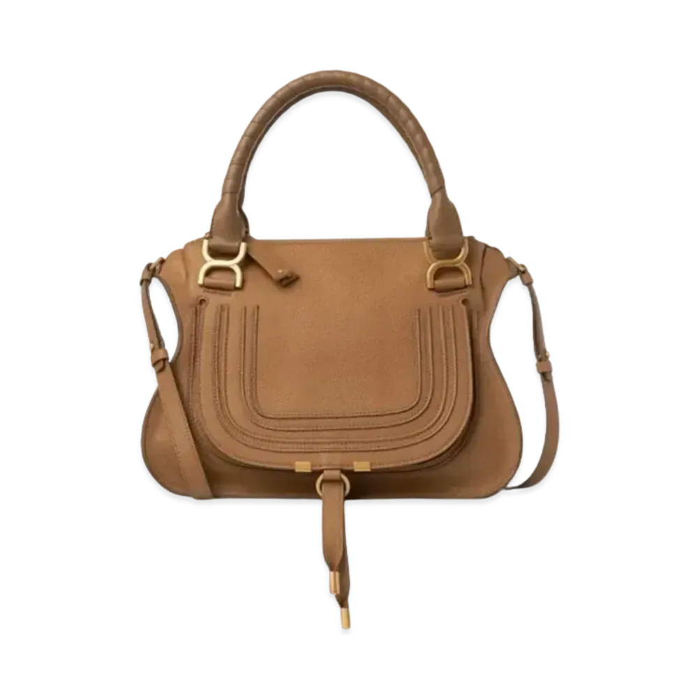 Chloe Marcie Double Carry Bag "Pottery Brown"