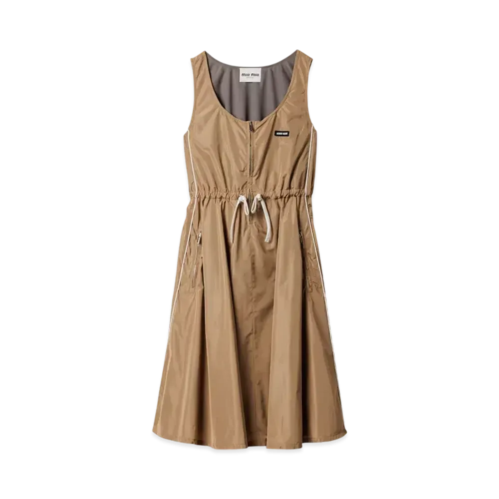 MIUMIU Women's Technical Silk Dress "Natural"