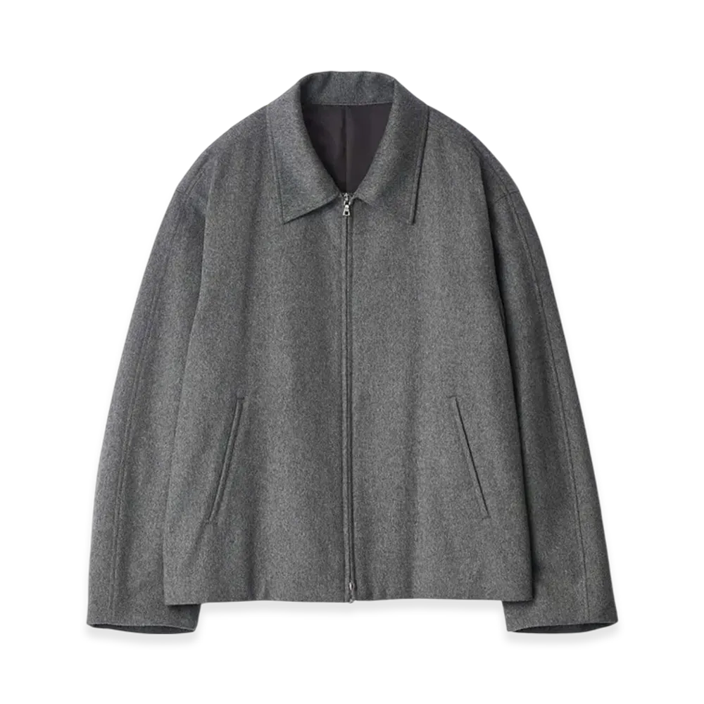 ssstein W/Ca Beaver Zip Short Jacket "Grey"