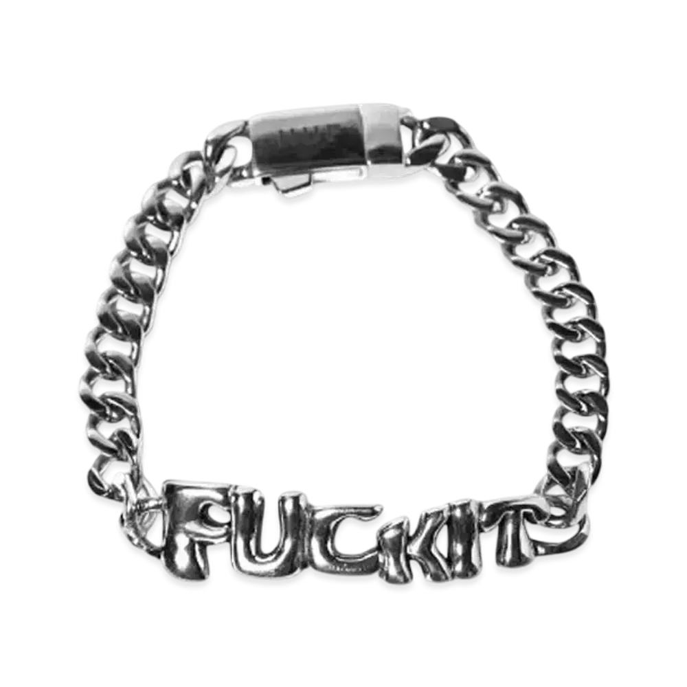 HUF Fuck It Warped ID Bracelet "Silver"
