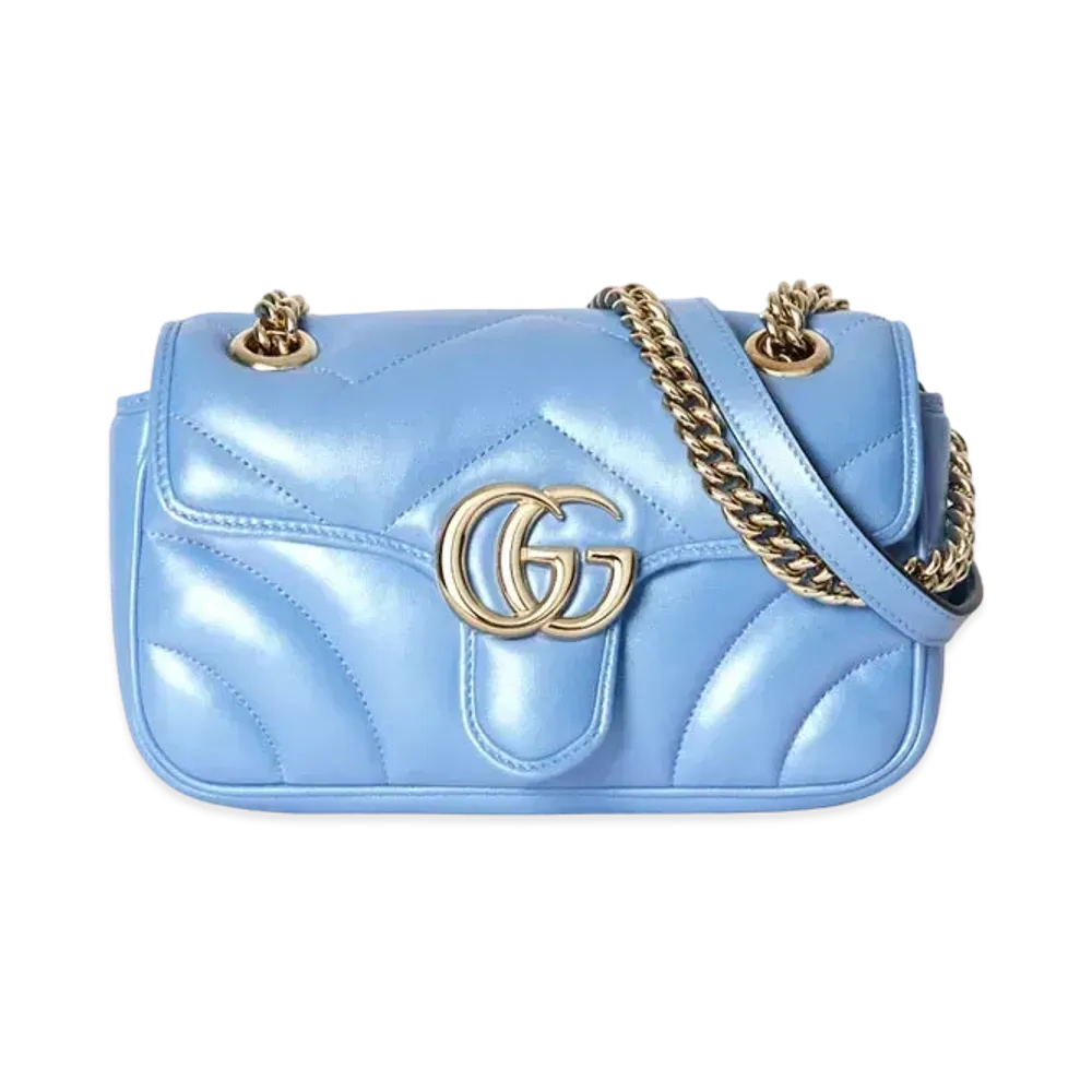 GUCCI GG Marmont Mini Shoulder Bag Online Exclusive "Light Blue"