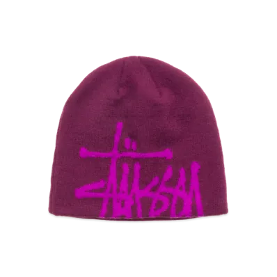 Stussy Brushed Out Basic Skullcap "Plum"