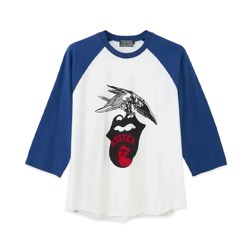 HYSTERIC GLAMOUR x THE ROLLING STONES STONES 1975 Three-quarter Sleeve Tee "Blue"