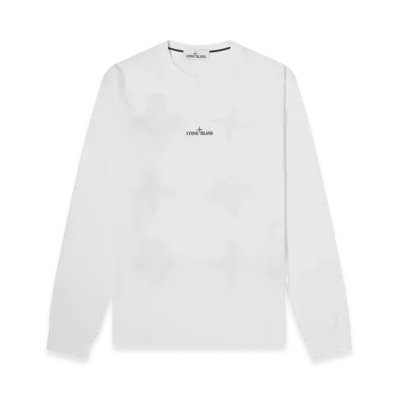 Stone Island 2ML82 Stencil Three Long Sleeve T-Shirt - 21SS "White"