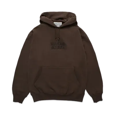 WACKO MARIA Middle Weight Hooded Sweat Shirt "Brown"
