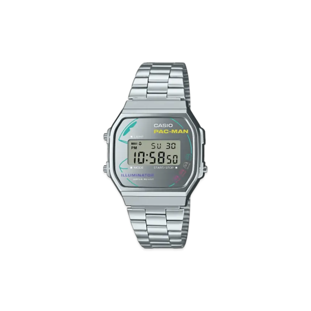 Casio Classic x PAC-MAN A168WEPC-7AJR "Silver"