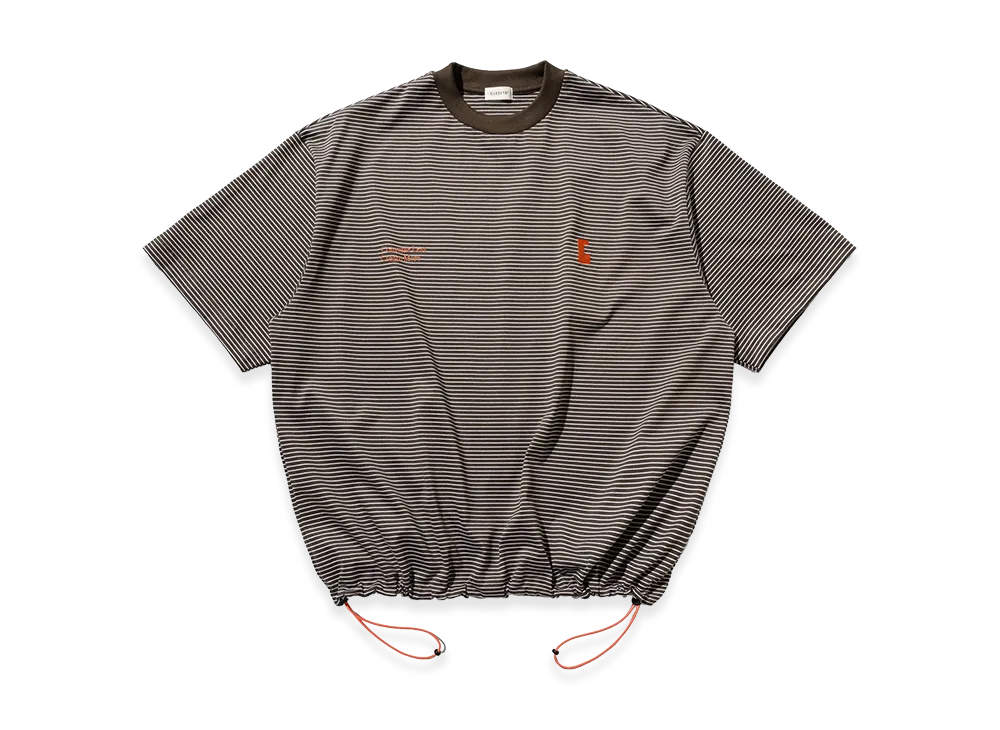 CLESSTE C×Concept Striped S/S T-Shirt With Drawstrings 