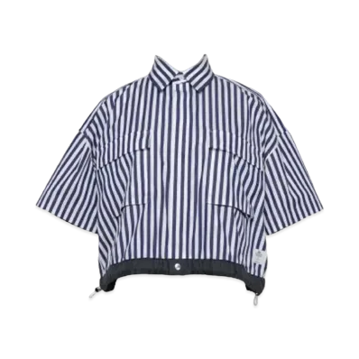 sacai Thomas Mason Cotton Poplin Shirt "Navy Stripe"